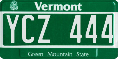 VT license plate YCZ444