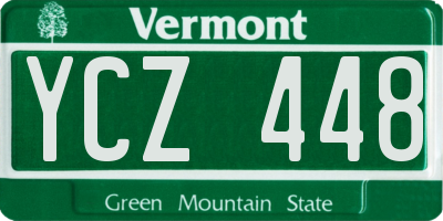VT license plate YCZ448