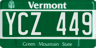 VT license plate YCZ449