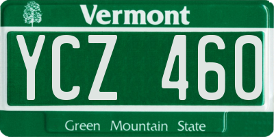 VT license plate YCZ460