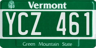 VT license plate YCZ461