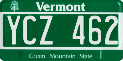 VT license plate YCZ462