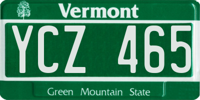 VT license plate YCZ465