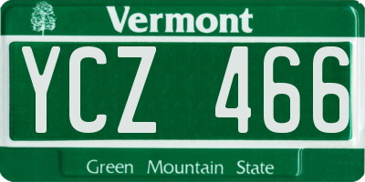 VT license plate YCZ466