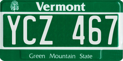 VT license plate YCZ467