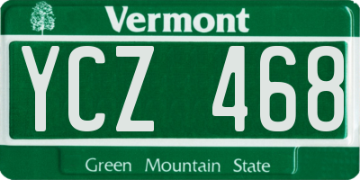 VT license plate YCZ468