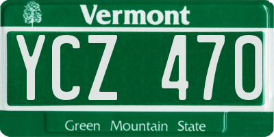 VT license plate YCZ470