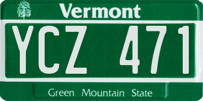 VT license plate YCZ471