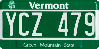 VT license plate YCZ479