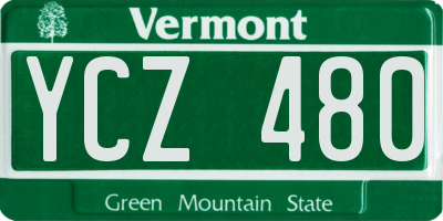 VT license plate YCZ480