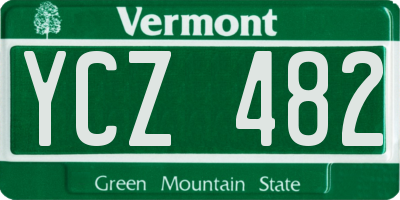 VT license plate YCZ482