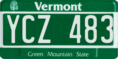 VT license plate YCZ483