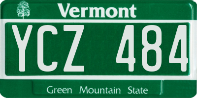 VT license plate YCZ484