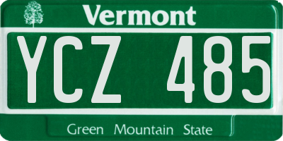 VT license plate YCZ485