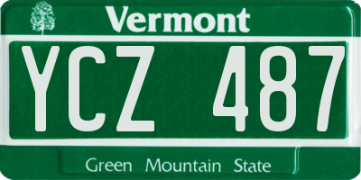 VT license plate YCZ487