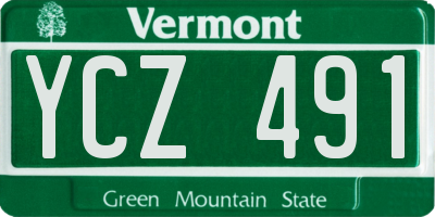 VT license plate YCZ491