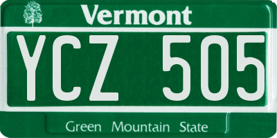 VT license plate YCZ505
