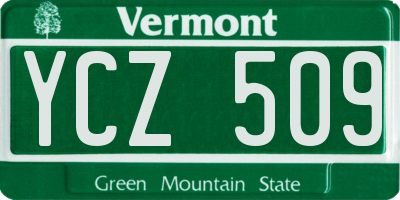 VT license plate YCZ509