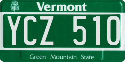 VT license plate YCZ510