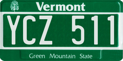 VT license plate YCZ511