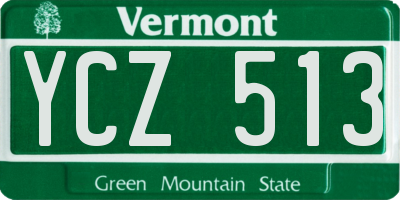 VT license plate YCZ513
