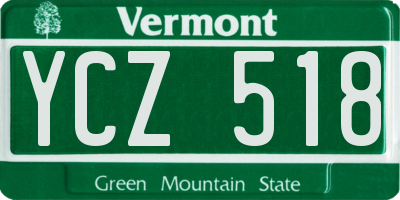VT license plate YCZ518