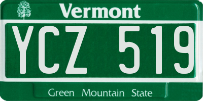 VT license plate YCZ519