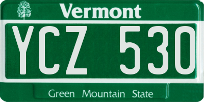 VT license plate YCZ530
