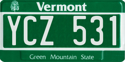 VT license plate YCZ531