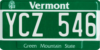 VT license plate YCZ546
