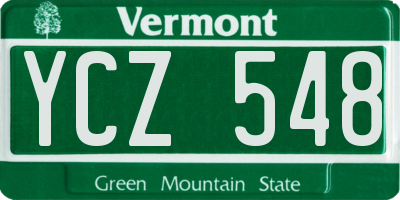 VT license plate YCZ548