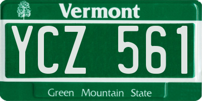 VT license plate YCZ561