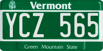 VT license plate YCZ565