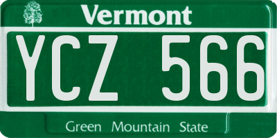 VT license plate YCZ566