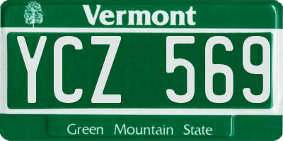 VT license plate YCZ569