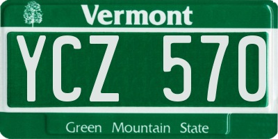 VT license plate YCZ570