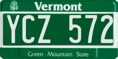 VT license plate YCZ572