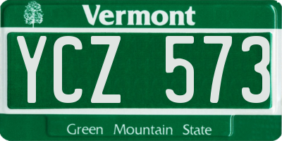 VT license plate YCZ573