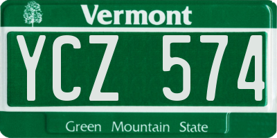 VT license plate YCZ574