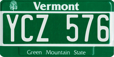 VT license plate YCZ576