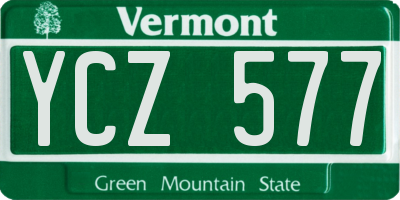 VT license plate YCZ577