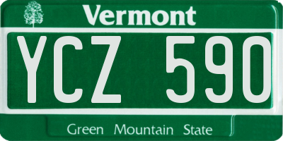 VT license plate YCZ590