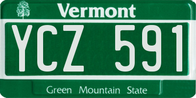 VT license plate YCZ591