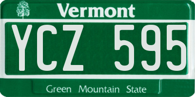 VT license plate YCZ595
