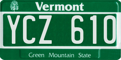 VT license plate YCZ610