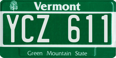 VT license plate YCZ611