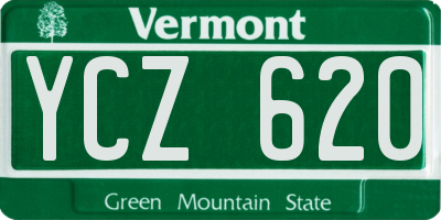 VT license plate YCZ620