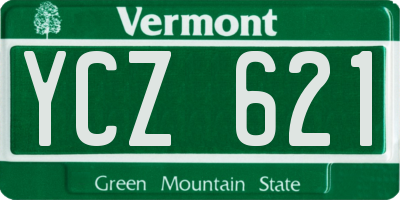 VT license plate YCZ621