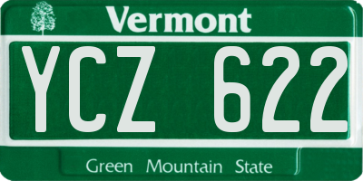 VT license plate YCZ622