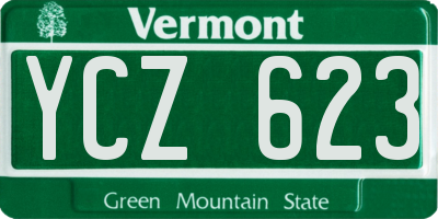 VT license plate YCZ623